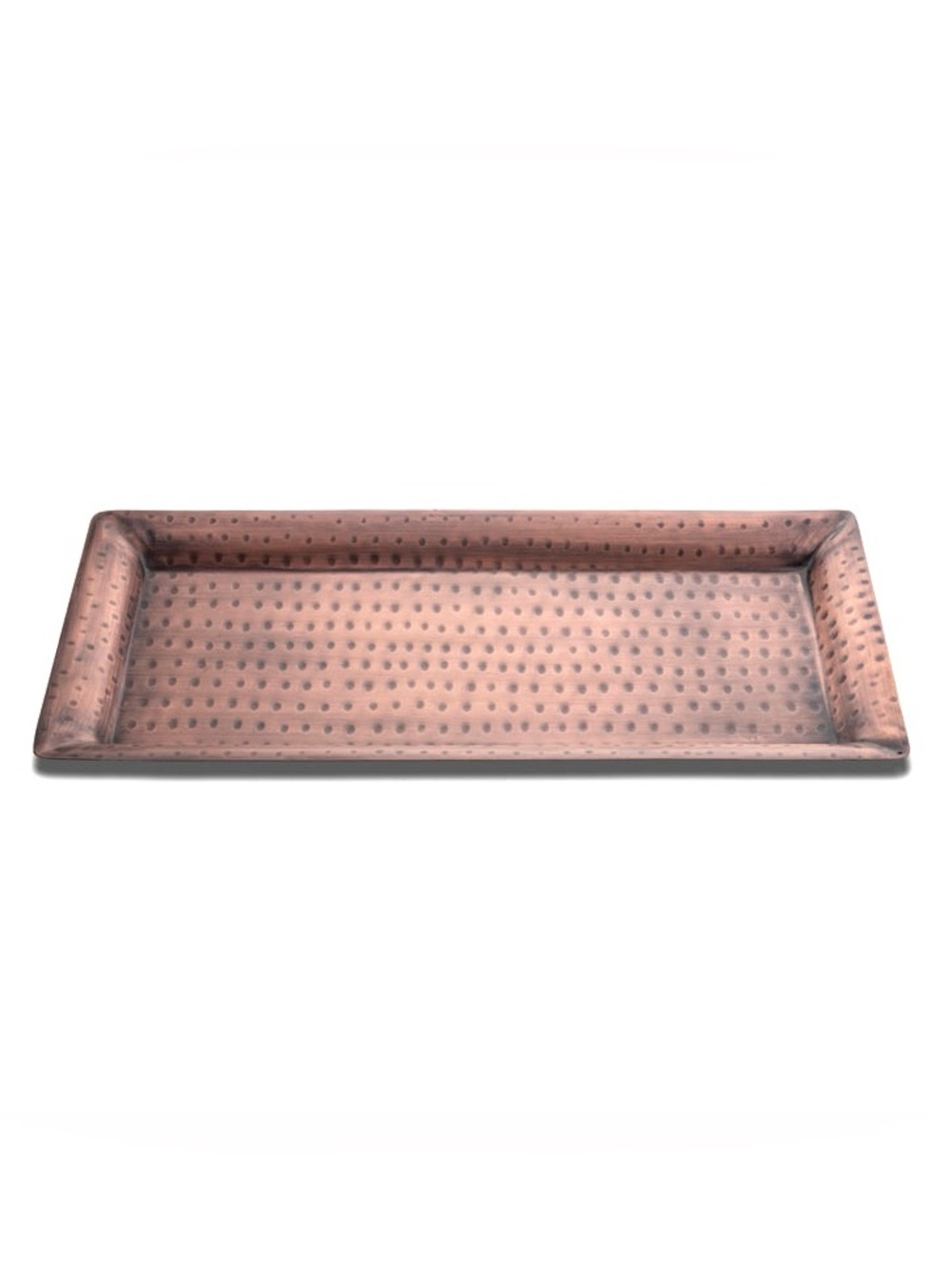 Hand Hammered Decorative Metal Tray-Antique Copper. 12”x6”. Multi Purpose. NIB
